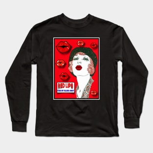 RED LIPS KISS MY BLUES AWAY Long Sleeve T-Shirt